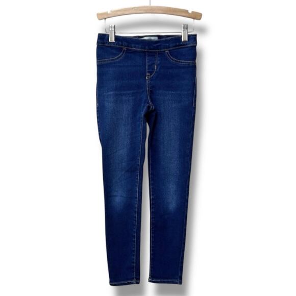 Levi’s Girls Jegging Pants Size 8 Blue Stretch Denim Skinny Leg Adjustable Waist - Picture 1 of 7
